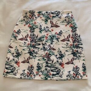 H&M Asian Crane Print Skirt
